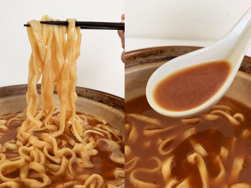 赤味噌のスープがめちゃくちゃ美味い